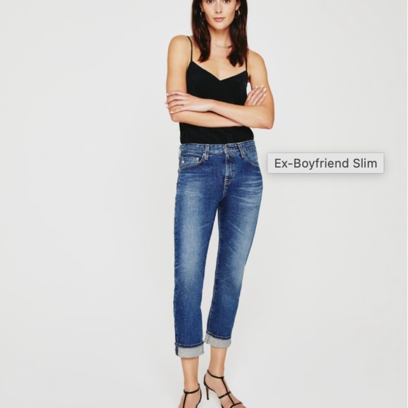 AG Ex-Boyfriend Slim Slouchy Slim Contour 360 Straight Leg Medium Wash Jeans 31R - Picture 1 of 11